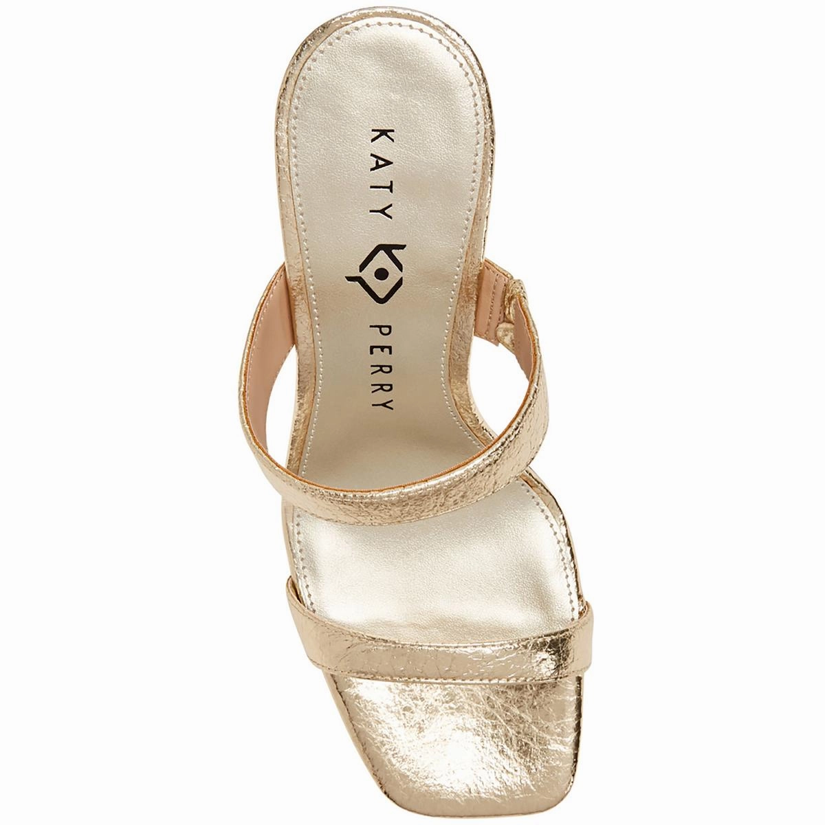 Womens Faux Leather Open Toe Mule Sandals