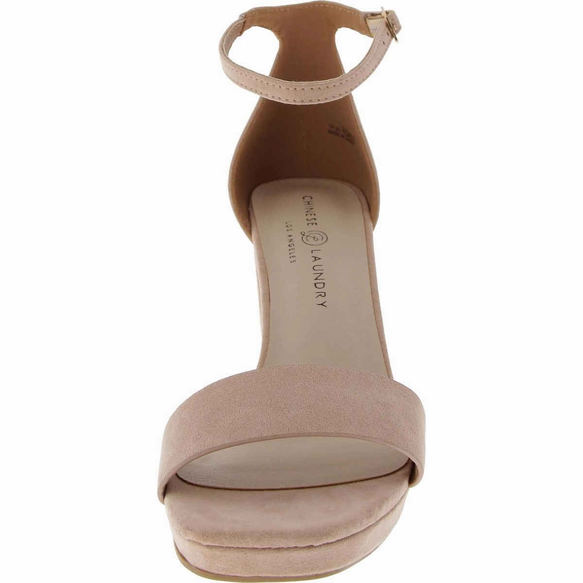Womens Faux Suede Buckle Ankle Strap