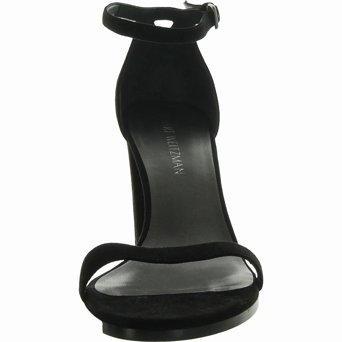 Womens Faux Suede Round toe Block Heel