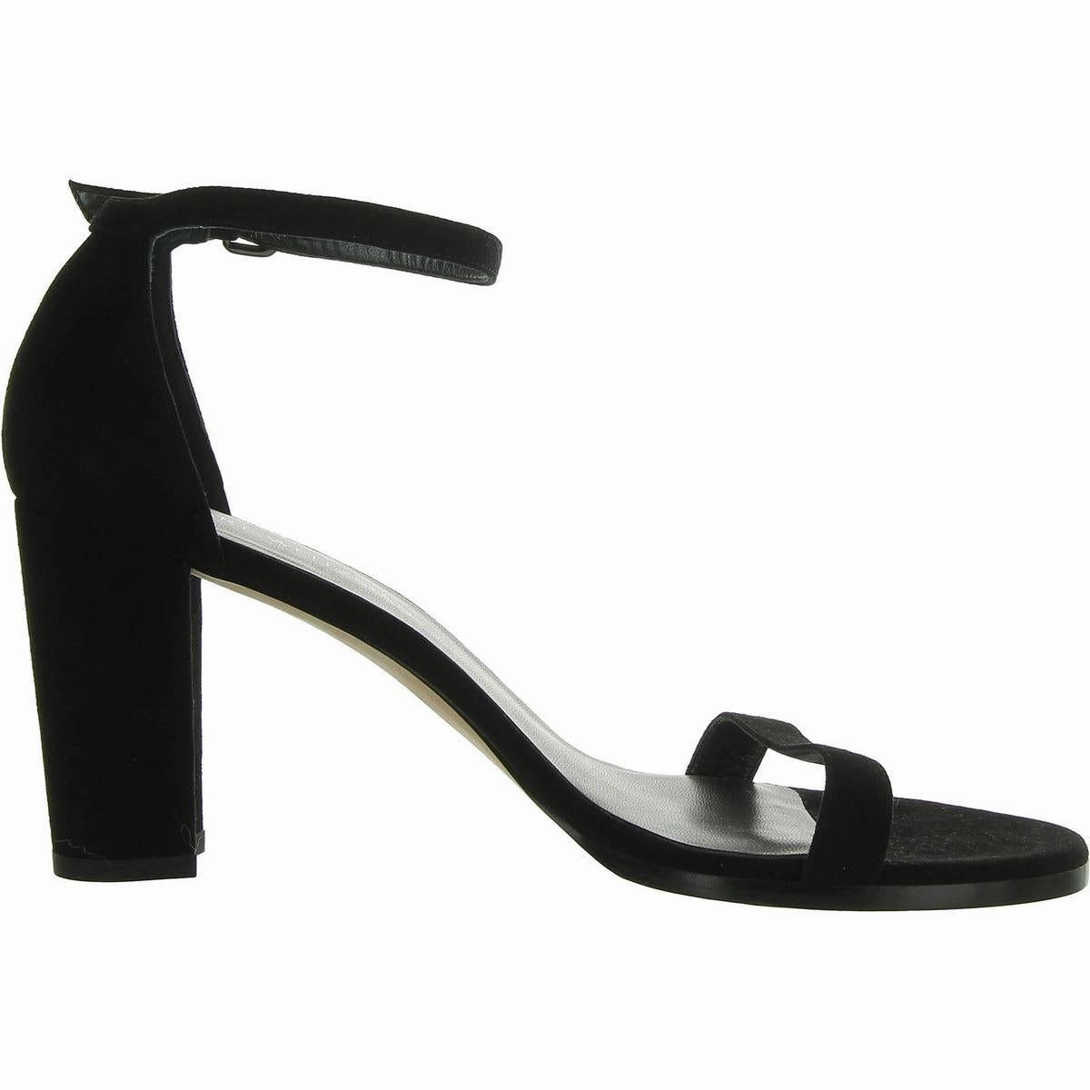 Womens Faux Suede Round toe Block Heel