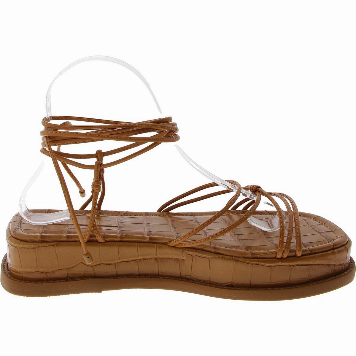 Womens Lace-U Round Toe Platform Sandals