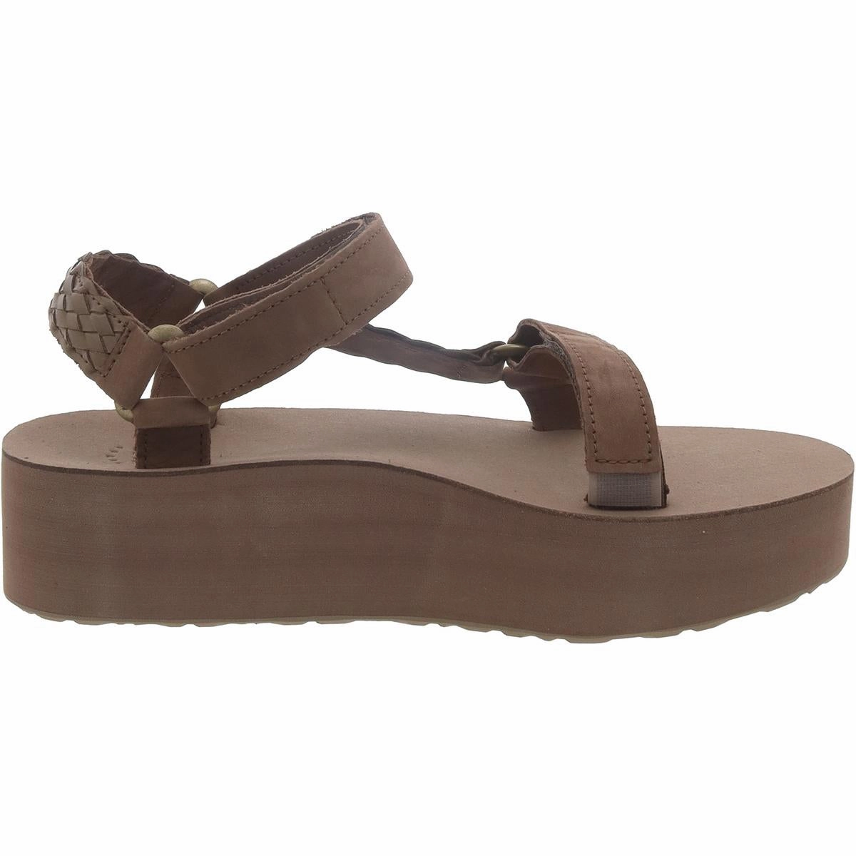 Womens Leather Slip On Wedge Sandals