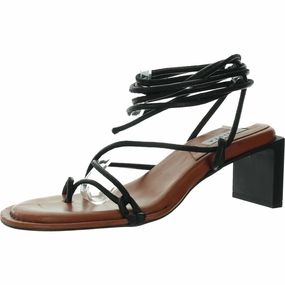 Womens Leather Wrap Heels
