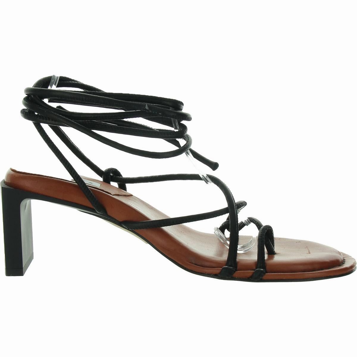 Womens Leather Wrap Heels