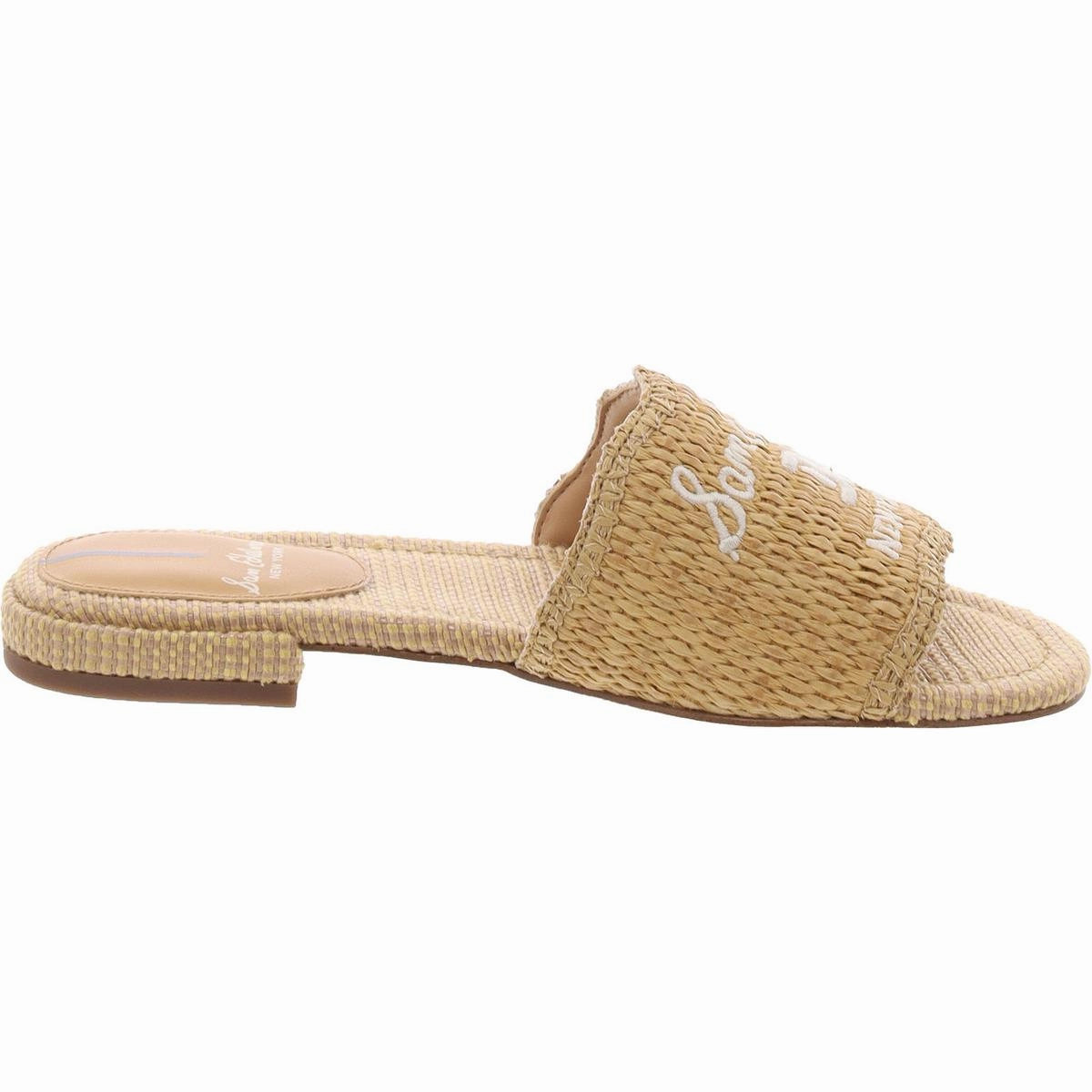 Womens Logo Flat Slide Sandals