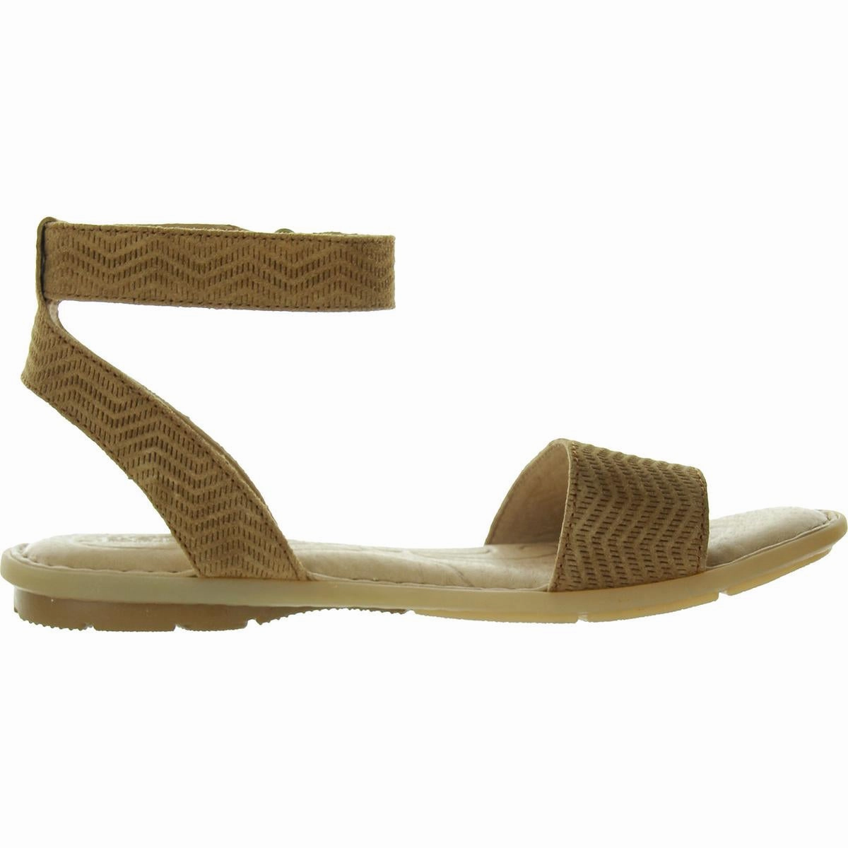 Womens Padded Insole Leather Ankle Strap