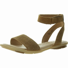 Womens Padded Insole Leather Ankle Strap