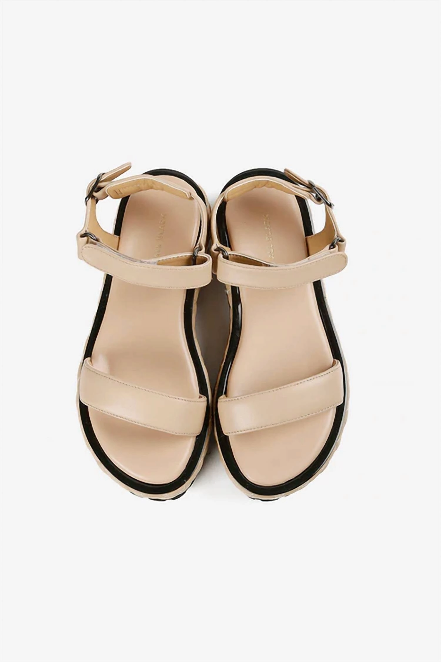 Womens Quilted Vel Sandals In Nude