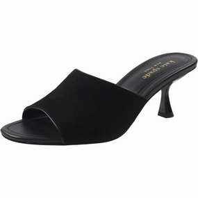 Womens Solid Faux Suede Slide Sandals