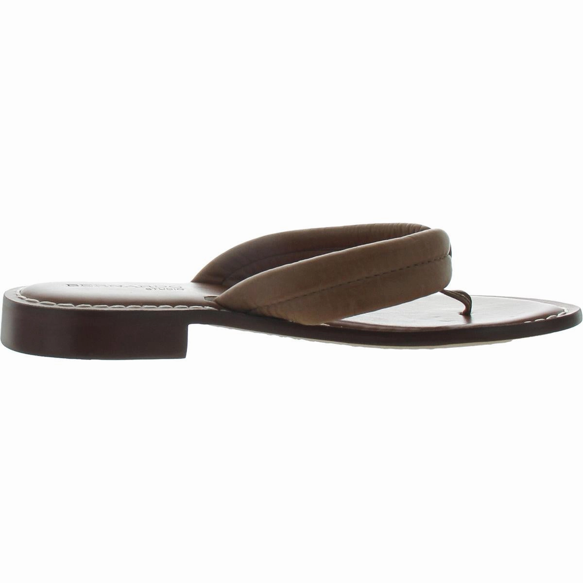 Womens Solid Leather Thong Sandals
