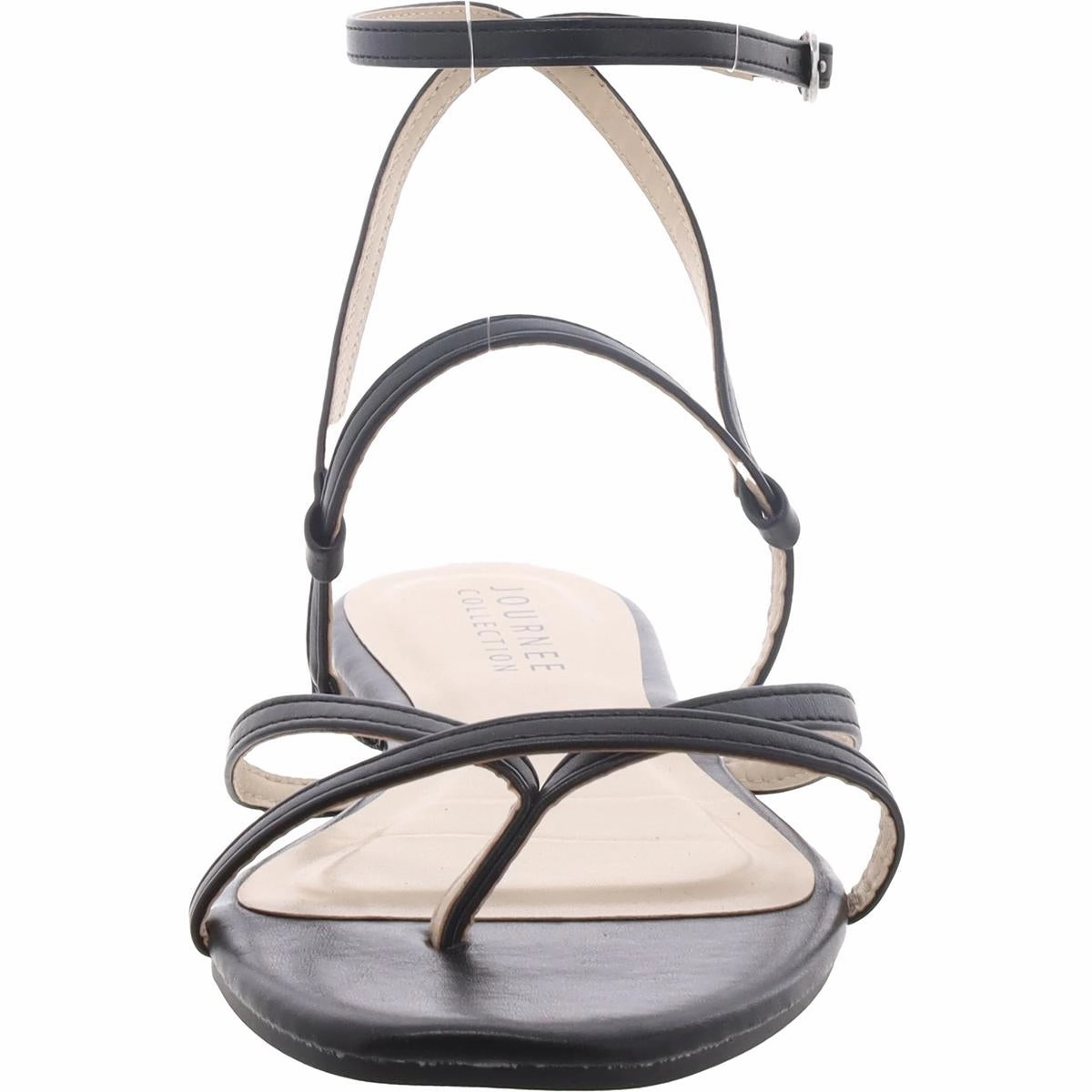 Womens Strappy Faux Leather Ankle Strap