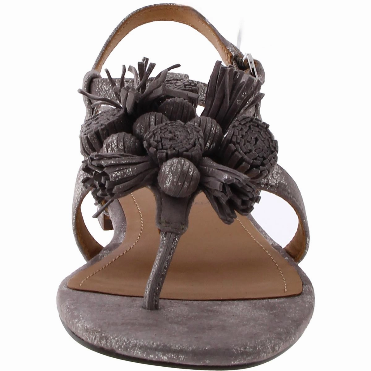 Womens Suede Adjustable Thong Sandals