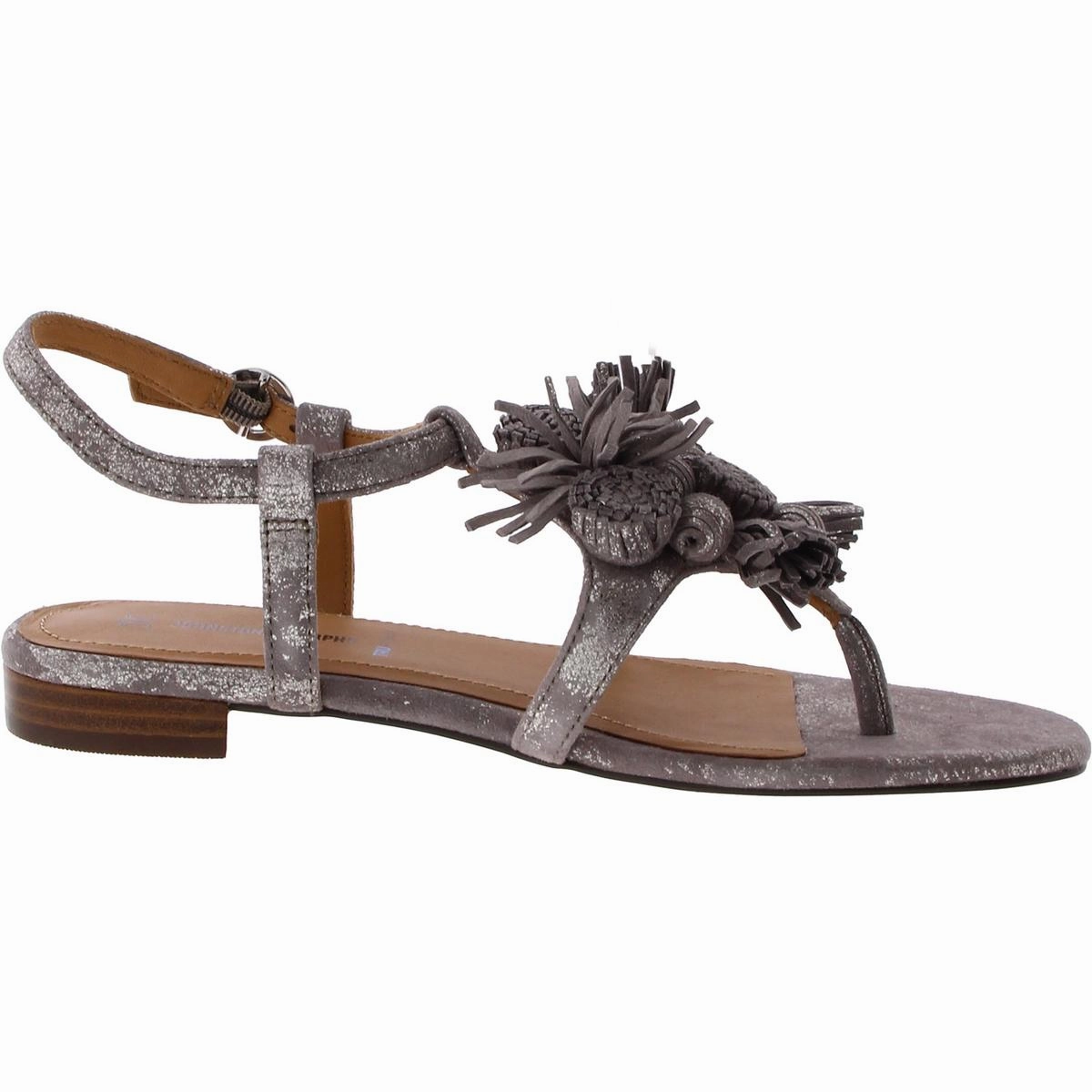 Womens Suede Adjustable Thong Sandals