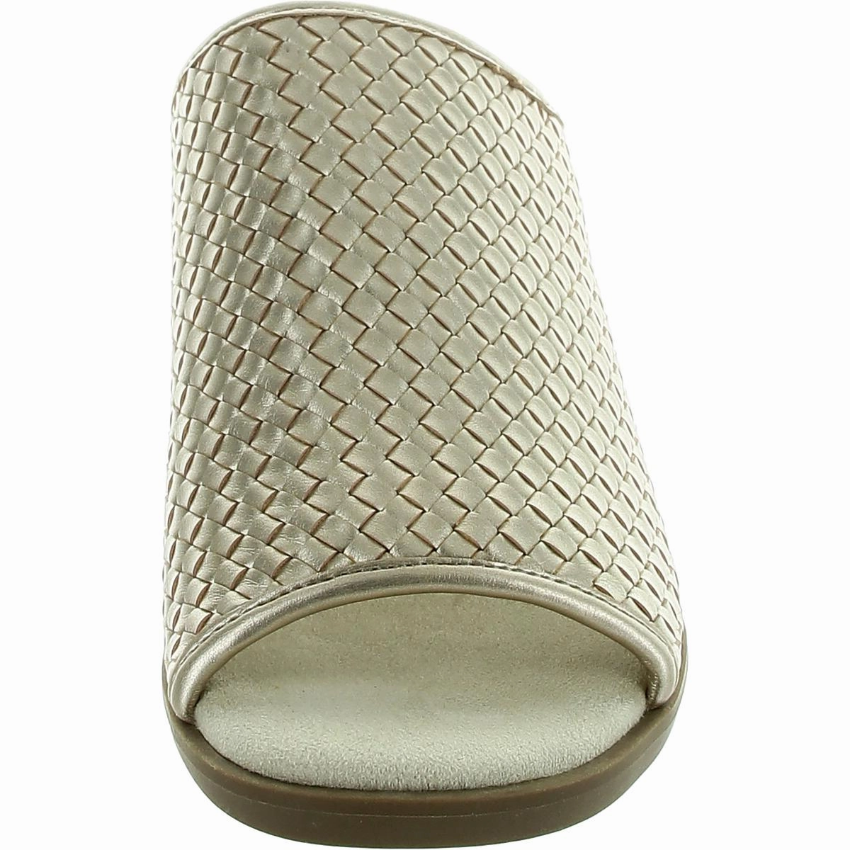 Womens Textured Man Made Slide Sandals