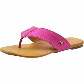 Womens Textured Suede Thong Sandals