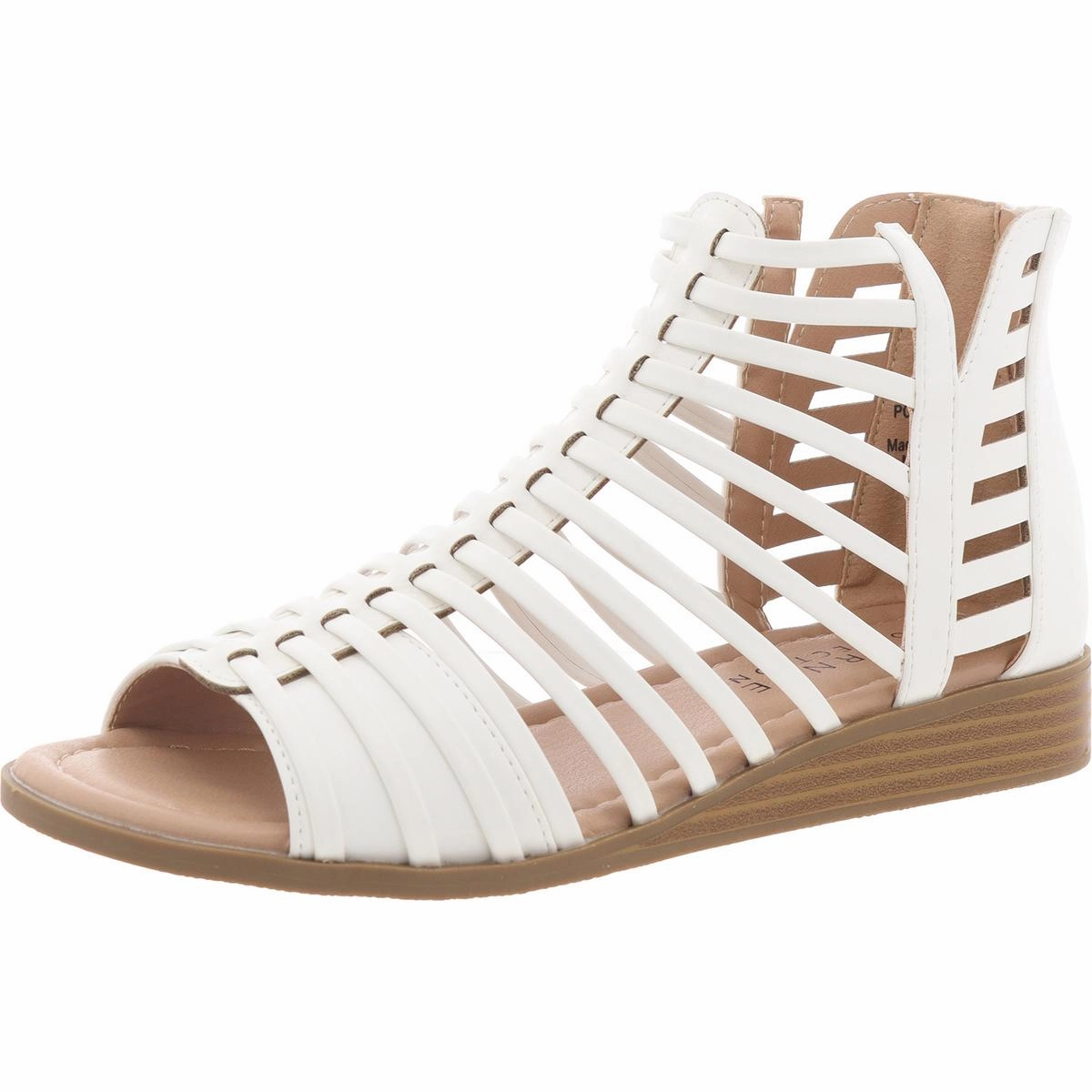 Womens Zipper Manmade Gladiator Sandals