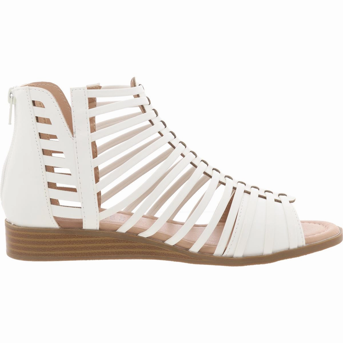 Womens Zipper Manmade Gladiator Sandals