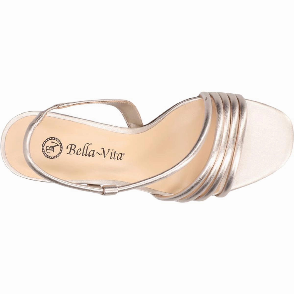 Zariah Womens Leather Metallic Dress Sandals