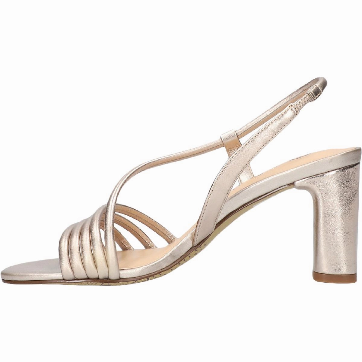 Zariah Womens Leather Metallic Dress Sandals