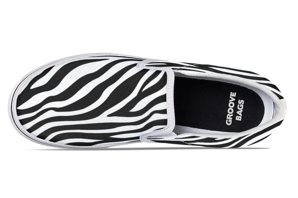 Zebra Print Slip-On Shoes