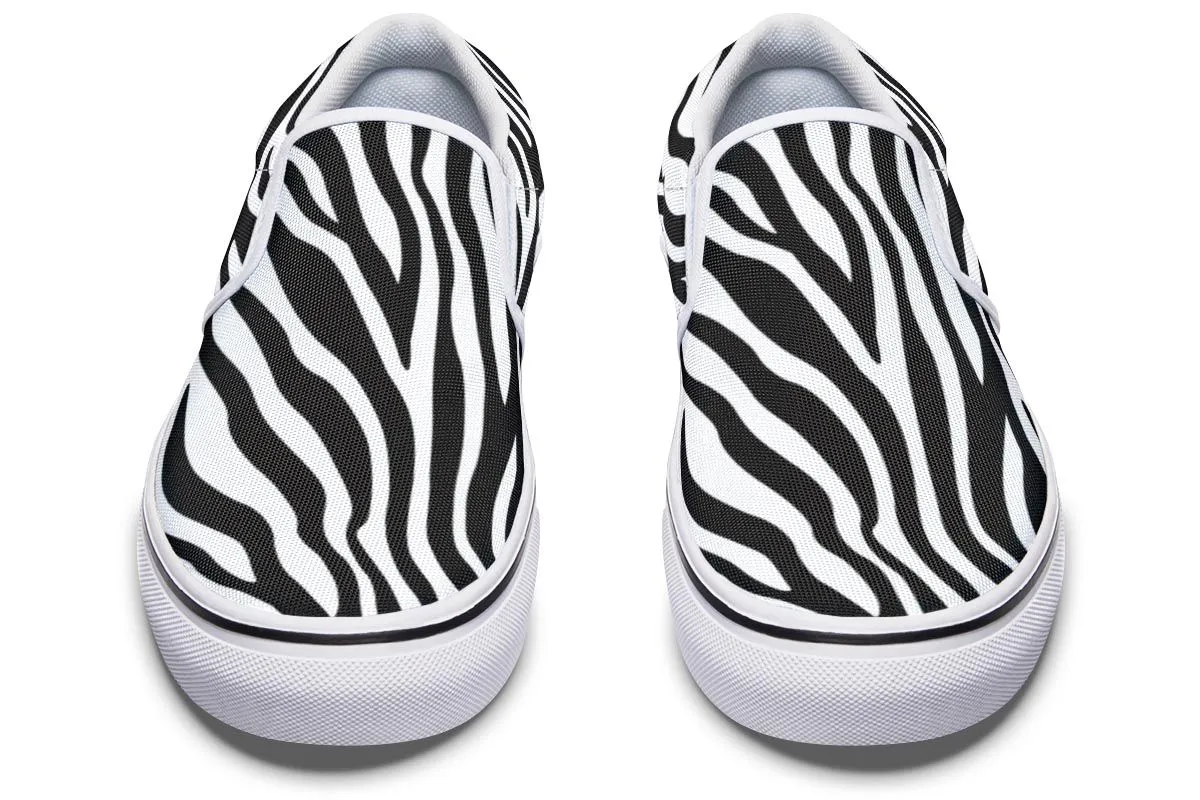 Zebra Print Slip-On Shoes
