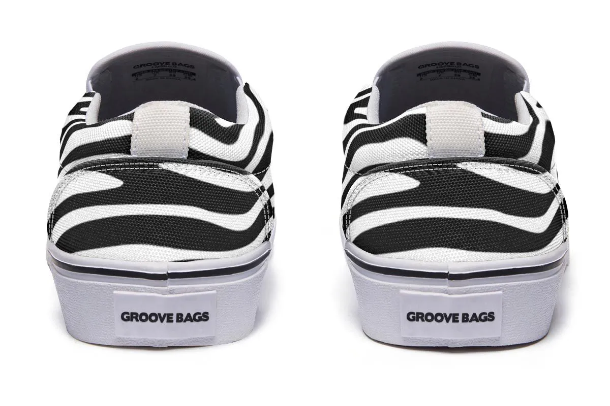Zebra Print Slip-On Shoes