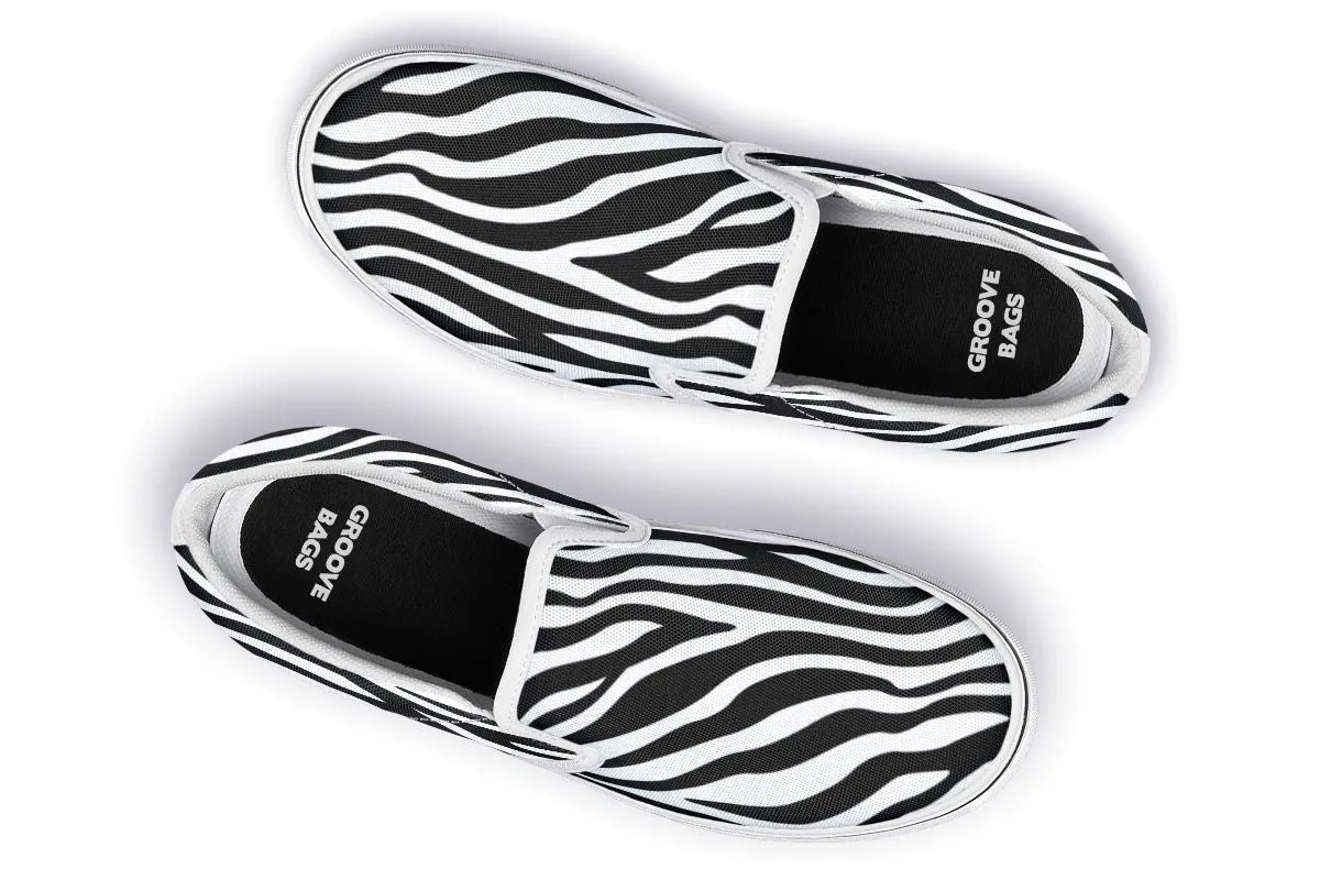 Zebra Print Slip-On Shoes