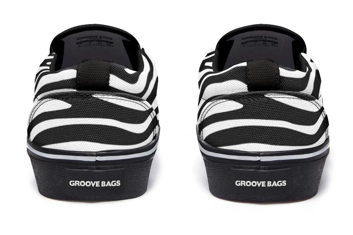 Zebra Print Slip-On Shoes