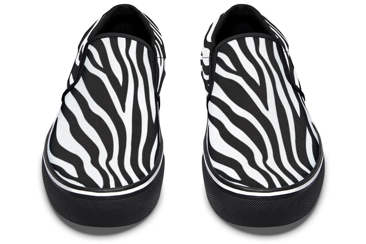Zebra Print Slip-On Shoes