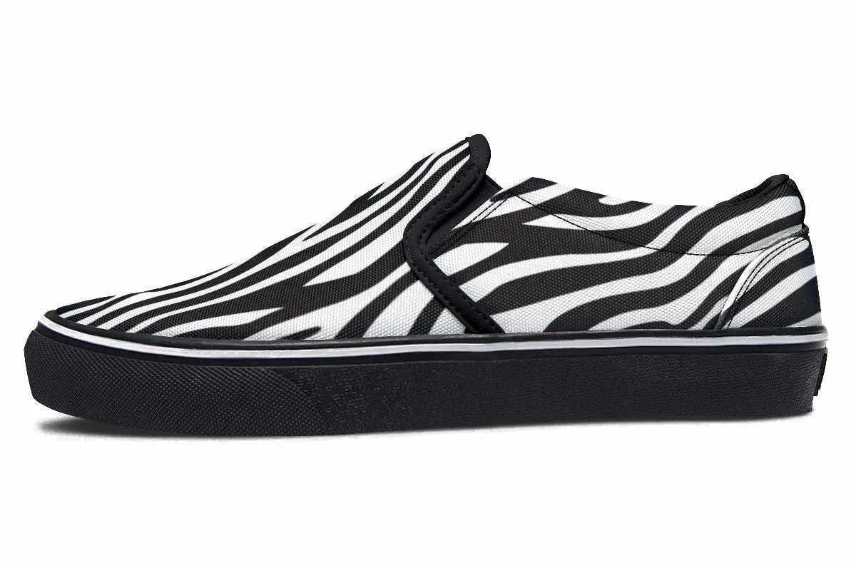 Zebra Print Slip-On Shoes