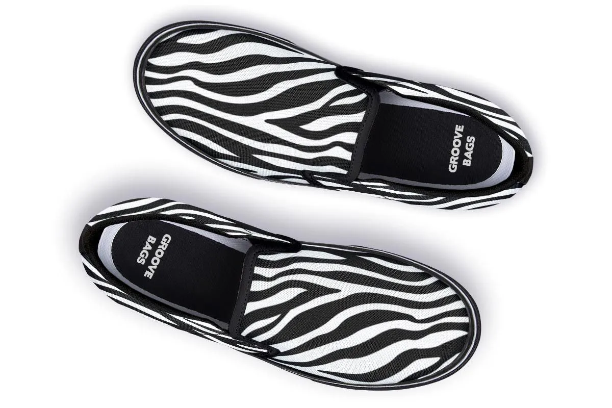 Zebra Print Slip-On Shoes