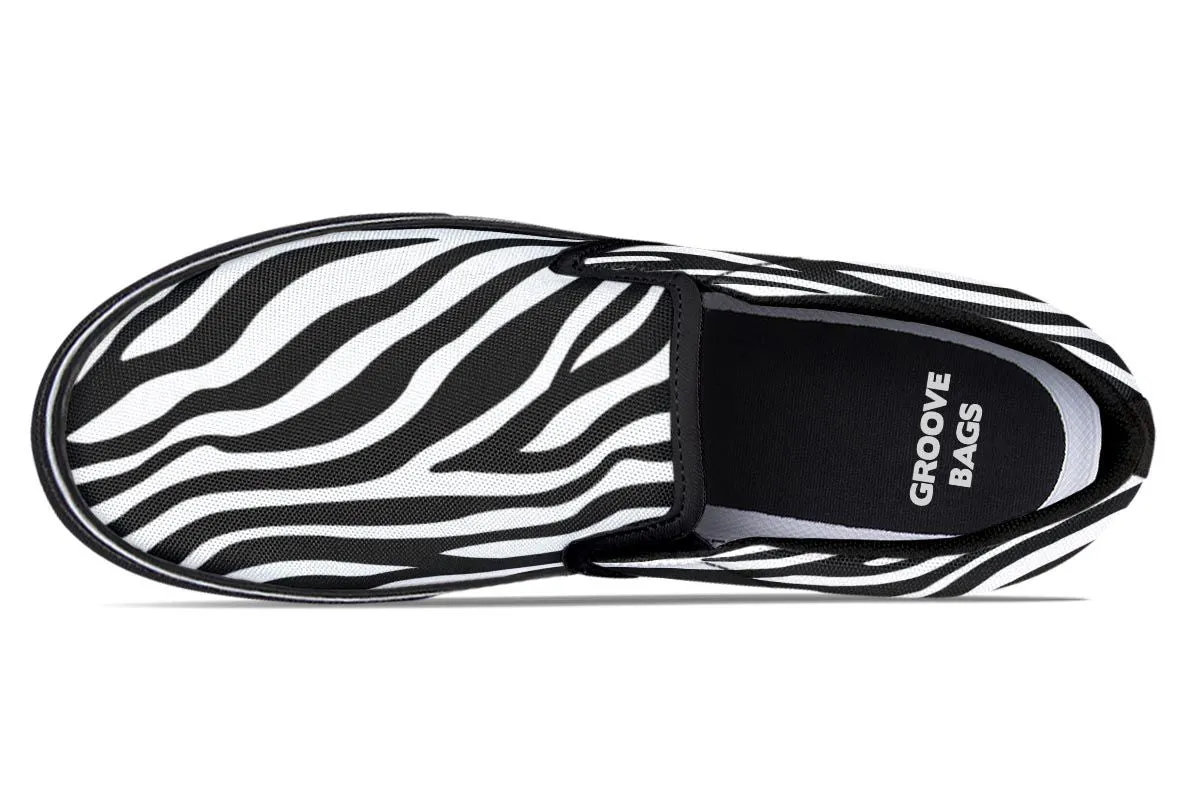 Zebra Print Slip-On Shoes